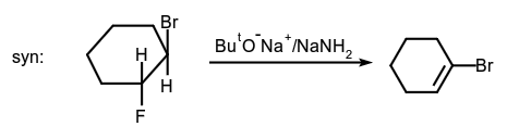 Example reaction: syn alkene-forming elimination